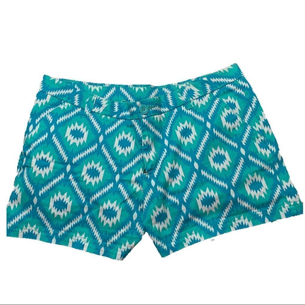 NWOT BCG Roughing It Diva Stripes Ikat Shorts Sz 12